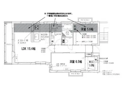 SAWARABIミコシマチ(2LDK/3階)の間取り写真