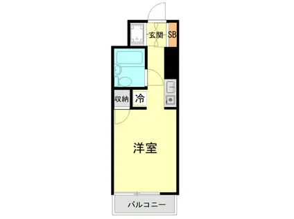 サンホワイト磯子(ワンルーム/5階)の間取り写真