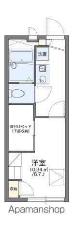 レオパレスヒルサイドハイツ菅田(1K/2階)の間取り写真