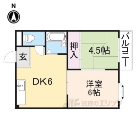 グリーンハイツ・ユコ(2DK/3階)の間取り写真