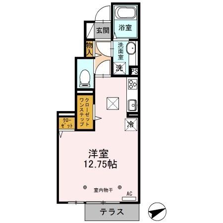 フロール パーク(ワンルーム/1階)の間取り写真