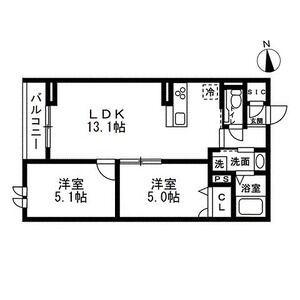 セレスティア豊玉南(2LDK/1階)の間取り写真