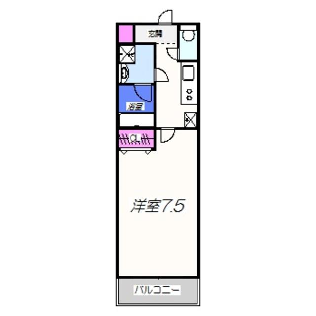 フジパレス浜寺ノースII番館(1K/2階)の間取り写真