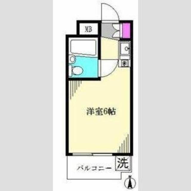 モナークマンション阿佐谷(ワンルーム/1階)の間取り写真