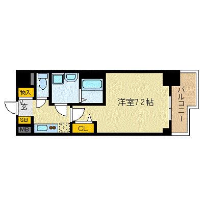 プレサンス丸の内レジデンスII(1K/3階)の間取り写真