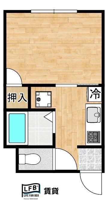 メゾンドフルール(1K/1階)の間取り写真