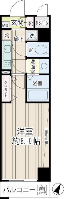 ルースト(1K/3階)の間取り写真