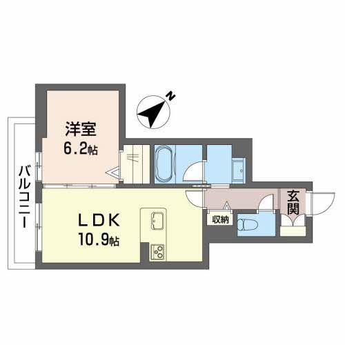 TRUST MAISON HARMEE(1LDK/3階)の間取り写真