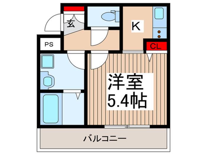 メゾン・ジュジュ与野本町(1K/3階)の間取り写真