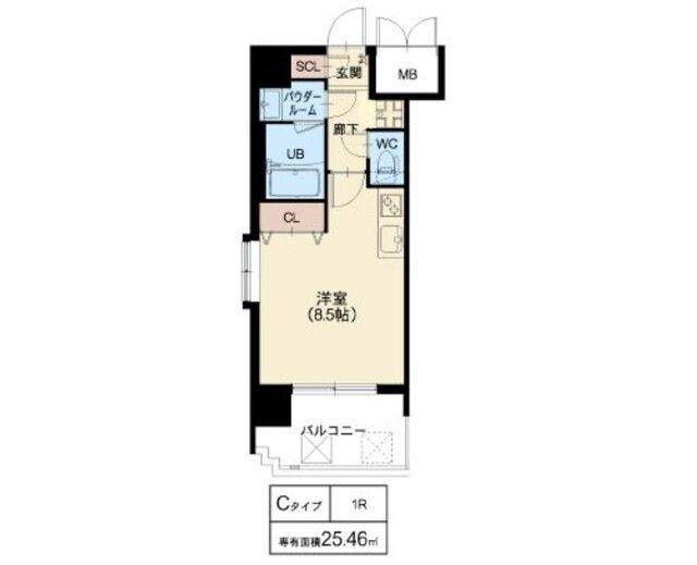 プレサンス神崎川ファインブレス(1K/7階)の間取り写真