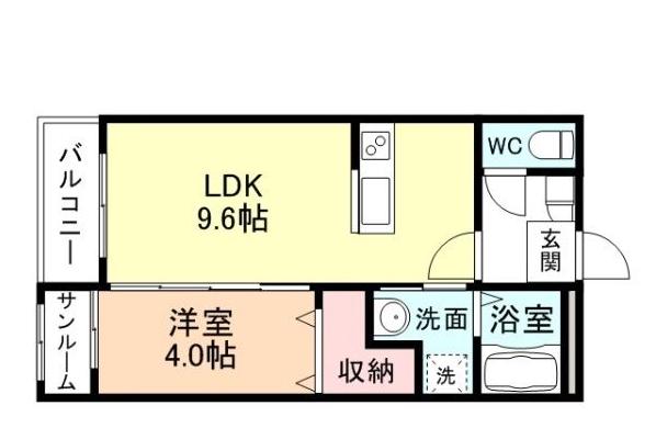 ドリーム17(1LDK/1階)の間取り写真