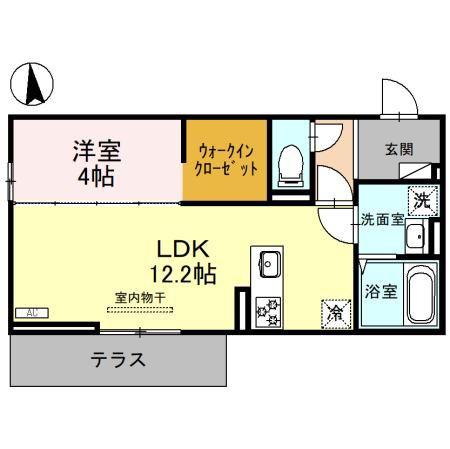 クロッシア住吉町(1LDK/1階)の間取り写真