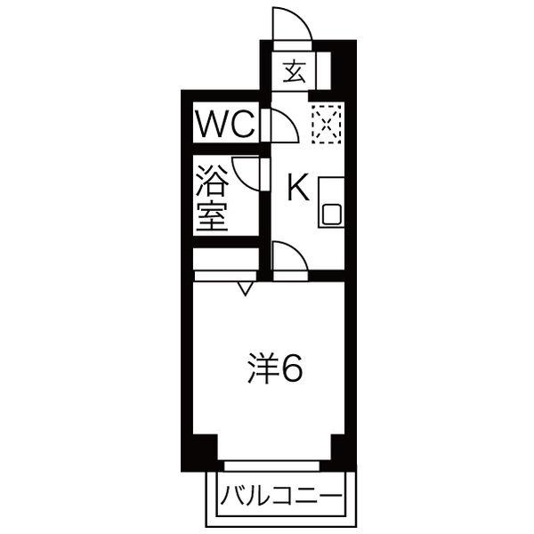 松下ハイツ瑞穂通(1K/3階)の間取り写真