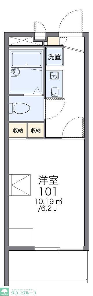 レオパレススリーウッド(1K/3階)の間取り写真