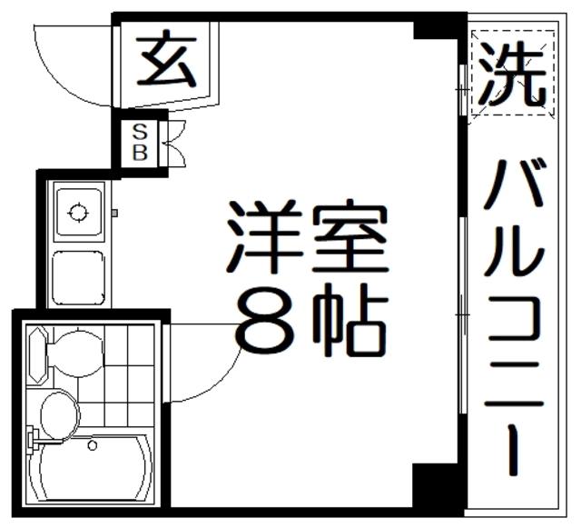 サンシャイン香里園II(ワンルーム/3階)の間取り写真