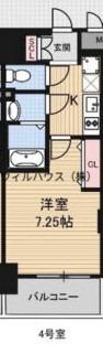 LUXEなかもず(1K/9階)の間取り写真