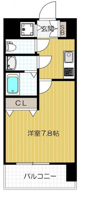 VIVI EBISU(1K/9階)の間取り写真