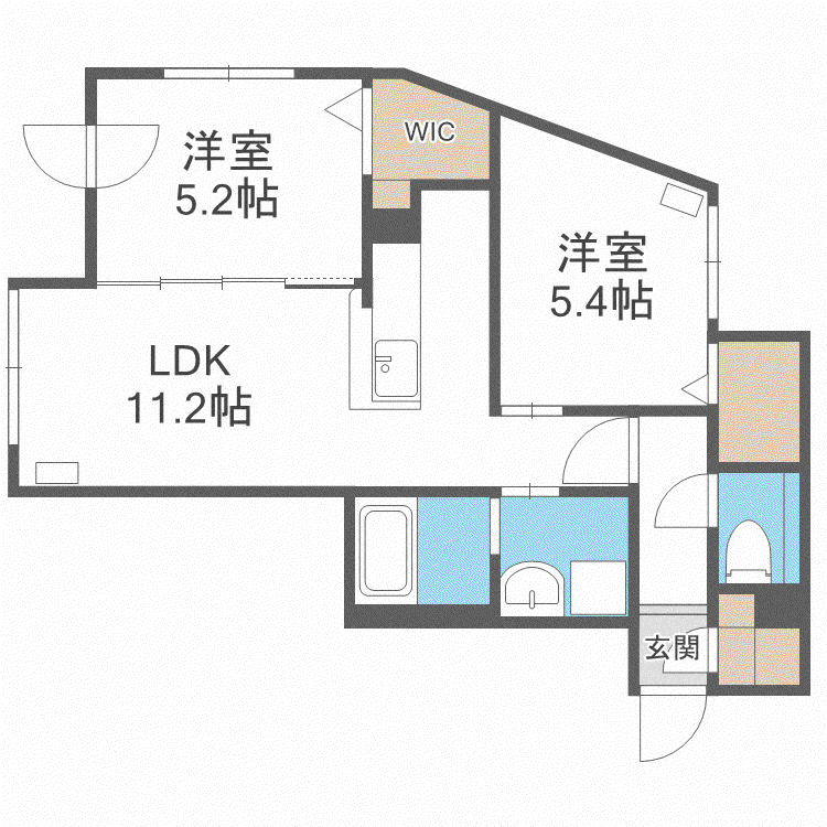 KINO(2LDK/3階)の間取り写真