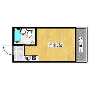 長栄寺ハイツ(ワンルーム/1階)の間取り写真