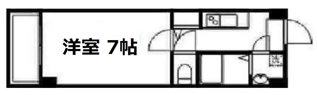 GO PALACE FUKUSHIMA(1K/1階)の間取り写真