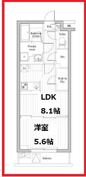 SPコート保塚町(1LDK/3階)の間取り写真
