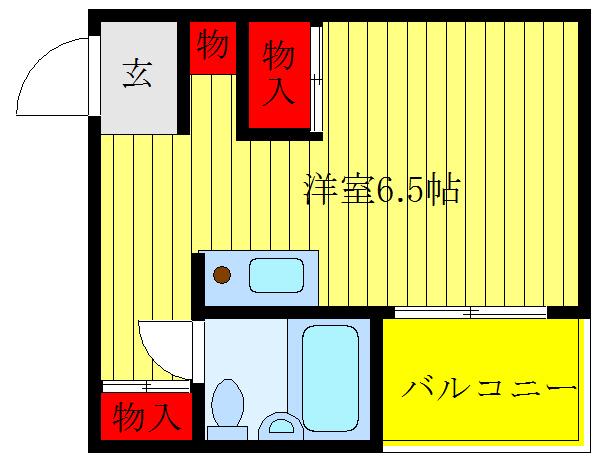 トップ西巣鴨(ワンルーム/1階)の間取り写真