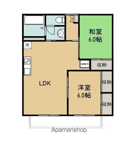 アメニティハイム本郷(2LDK/2階)の間取り写真