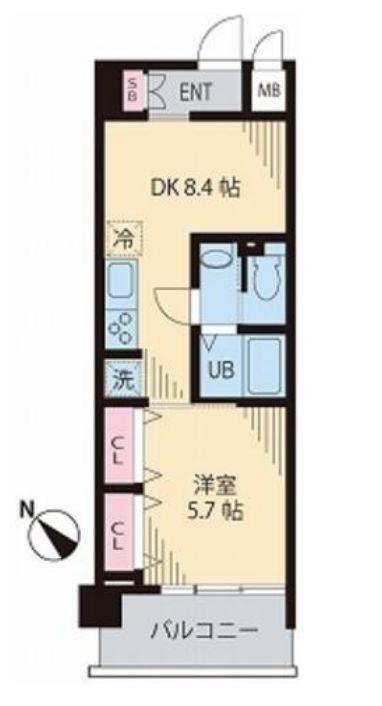 ルーチェ茗荷谷(1DK/3階)の間取り写真
