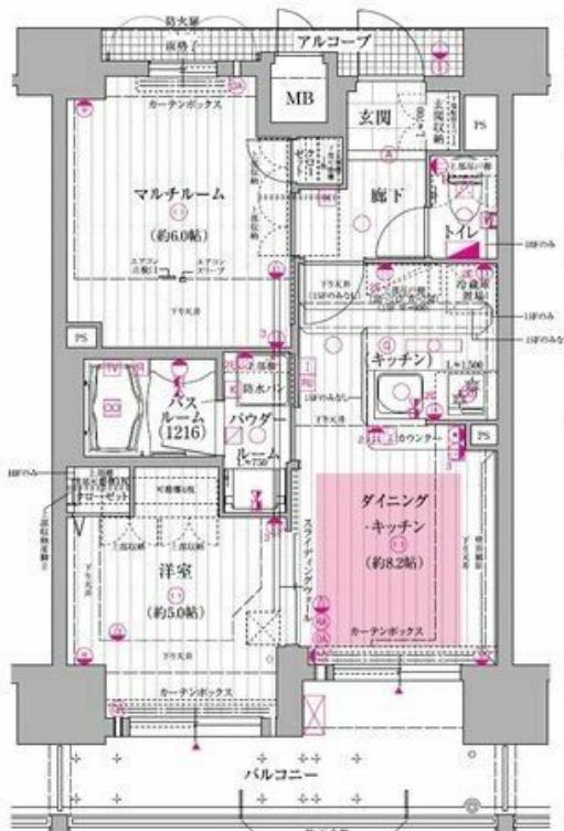 エステムプラザ梅田・中崎町IIIツインマークスサウスレジデンス(2DK/13階)の間取り写真