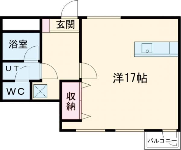 ピットインR一番館(ワンルーム/3階)の間取り写真