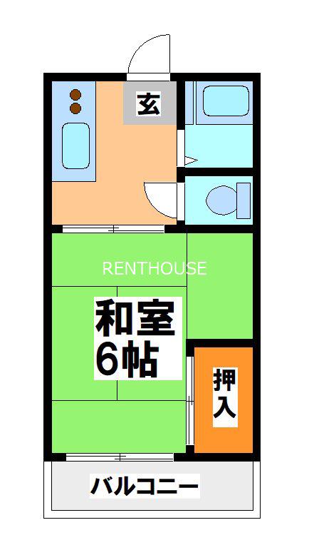 ハイム麻希(1K/2階)の間取り写真