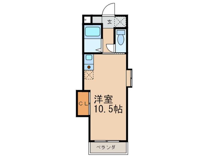 メゾン苅田(ワンルーム/3階)の間取り写真