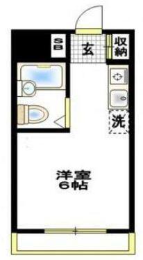 レヂオンス中神(ワンルーム/2階)の間取り写真