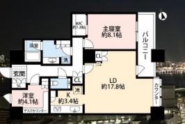 芝浦アイランド グローヴタワー(2LDK/31階)の間取り写真
