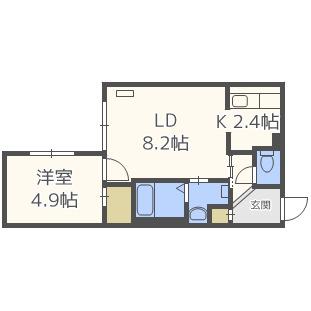 BBLOOM 14(1LDK/4階)の間取り写真