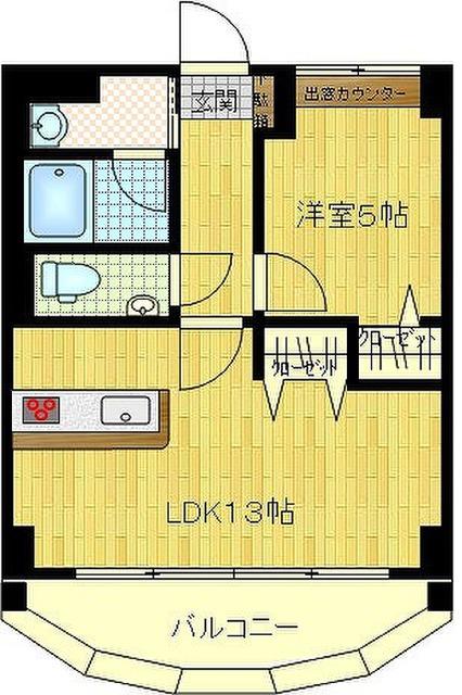 ソル・レヴェンテ(1LDK/3階)の間取り写真