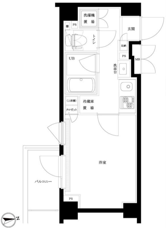 ルーブル東蒲田七番館(1K/6階)の間取り写真