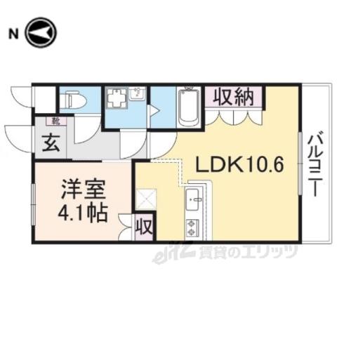 明和マンションⅡ(1LDK/2階)の間取り写真