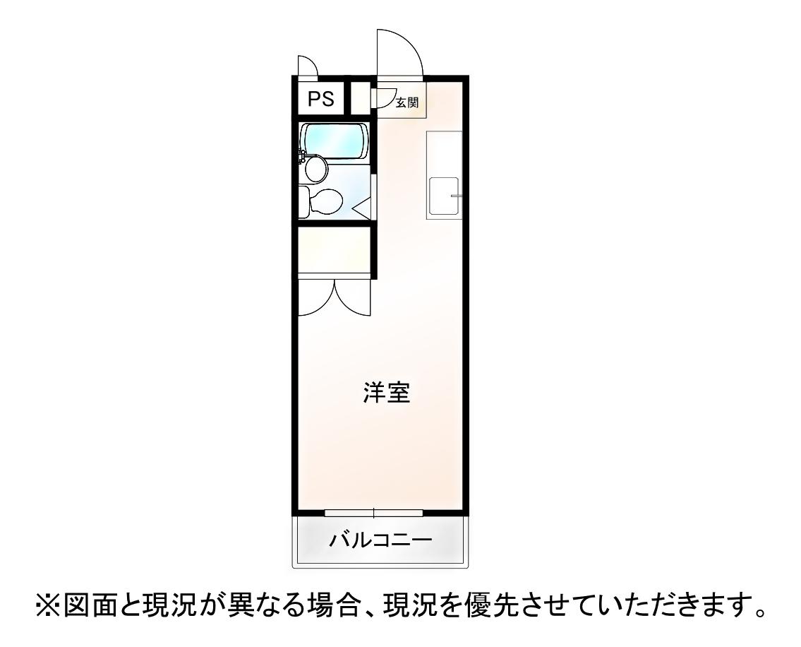 シティホームズ壱里山(ワンルーム/2階)の間取り写真
