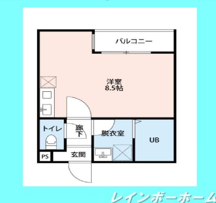 パラシオ柏(ワンルーム/1階)の間取り写真