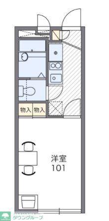 レオパレス四ツ裏(1K/1階)の間取り写真