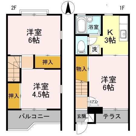 サーパス・21(3K/1階)の間取り写真