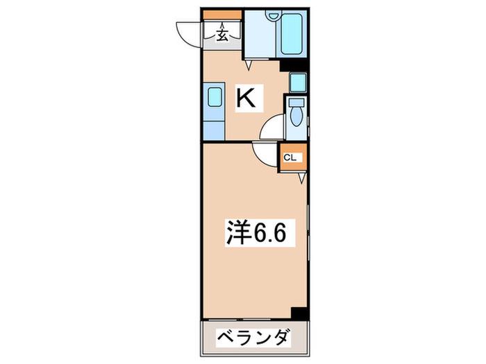 さがみのハイツ(1K/3階)の間取り写真