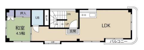 CASA花小金井(1LDK/4階)の間取り写真