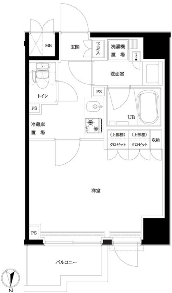 ルーブル木場(1K/3階)の間取り写真