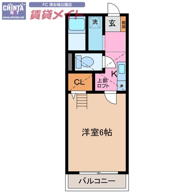 VICTORIA HOUSE 千里(1K/2階)の間取り写真