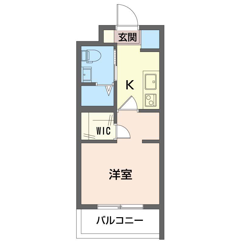 ラルジュ池上(1K/1階)の間取り写真