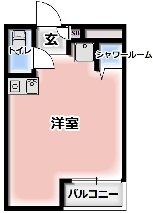フリーディオ城垣(ワンルーム/4階)の間取り写真
