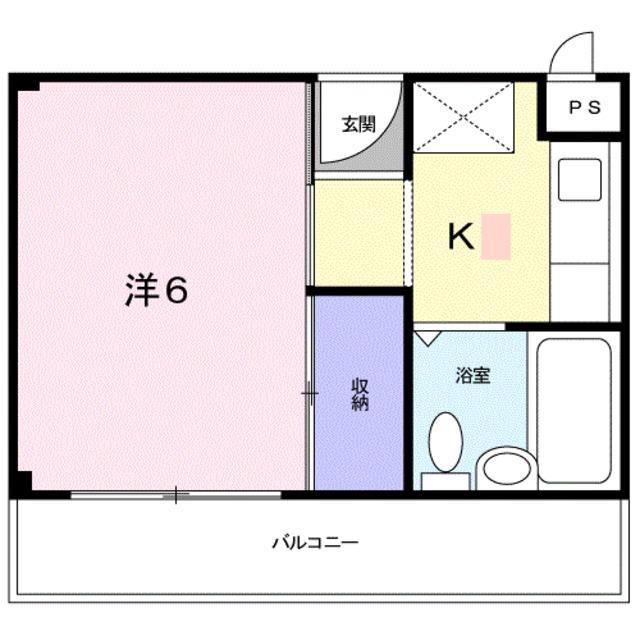 楠古谷マンション(1K/1階)の間取り写真
