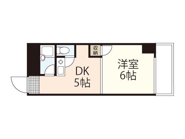 MY LITTLE MAISON(1DK/6階)の間取り写真